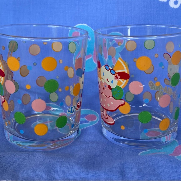 Rare Sanrio U SA HA NA Set Two Drinking Glasses - Picture 5 of 7